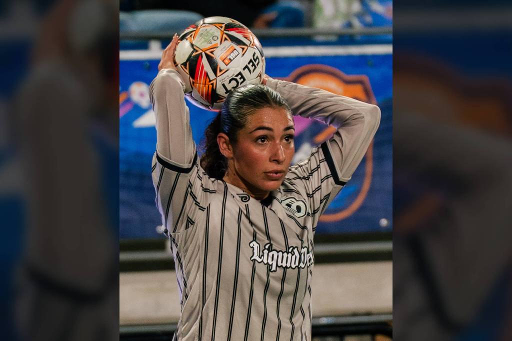 Brooklyn FC's Sasha Pickard plays against Carolina Ascent on April 12, 2025