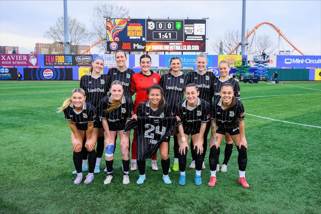 Brooklyn FC starting 11 aginst Lexington on April19, 2025