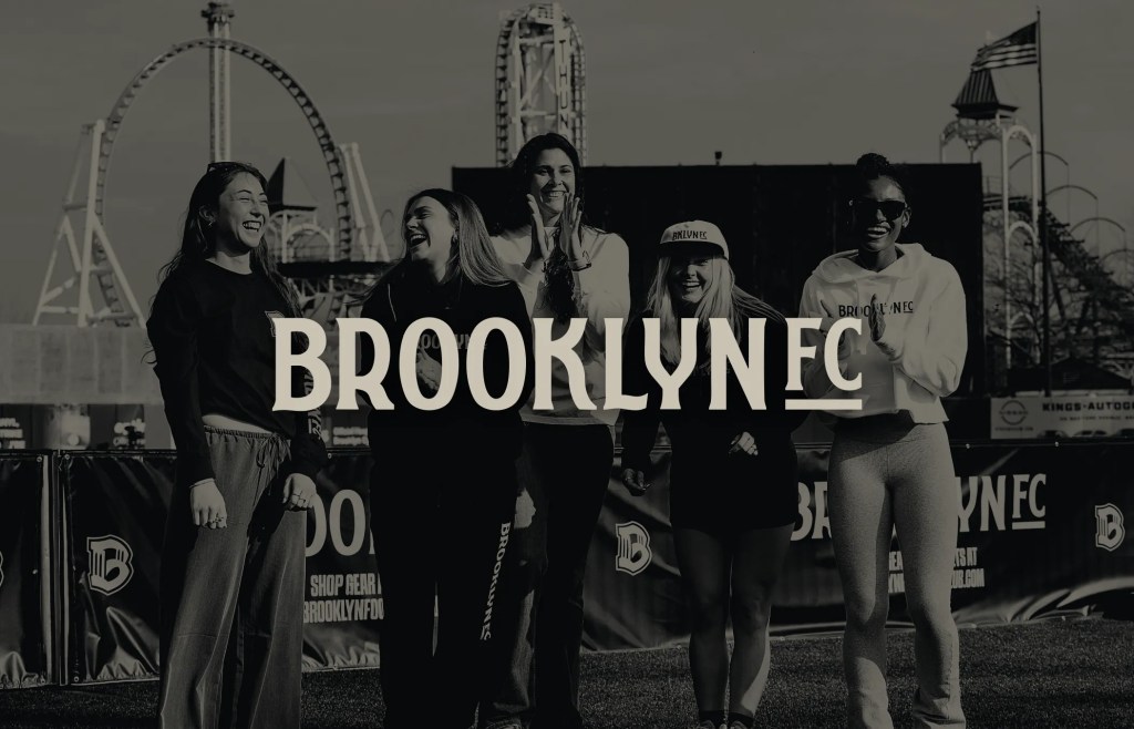 Image of Brooklyn FC fans in front of the statium