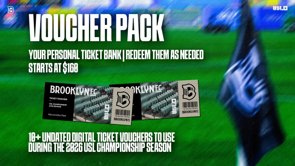 BrooklynFC Men's 2026 Season Voucher Pack information