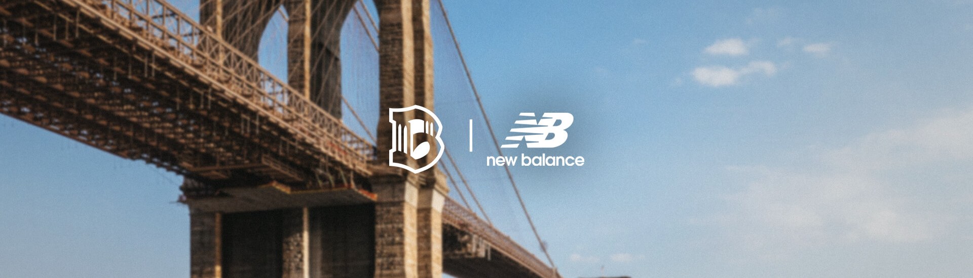 Brooklyn Bridge with Brooklyn FC and New Balance logos displayed over the skyline.
